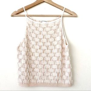 Club Monaco Sleeveless Fuzzy Top